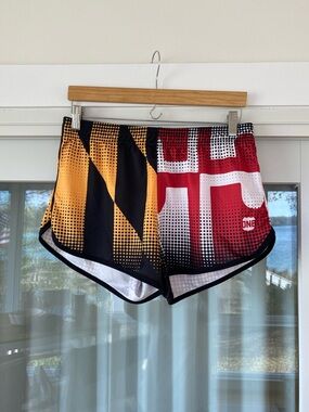 Route One Apparel Maryland Flag Running Shorts